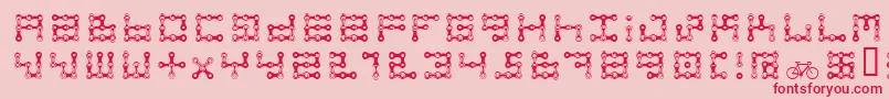 FkChain Font – Red Fonts on Pink Background