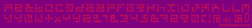 FkChain Font – Red Fonts on Purple Background