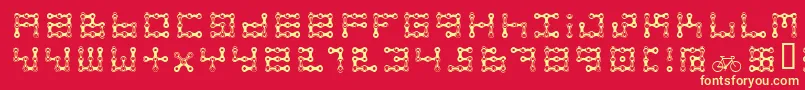 FkChain Font – Yellow Fonts on Red Background