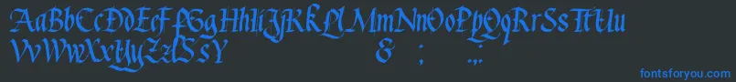 WatersGothic Font – Blue Fonts on Black Background