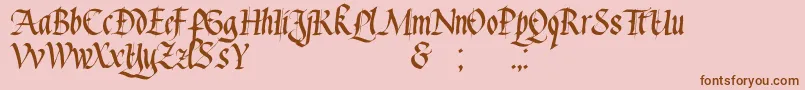 WatersGothic Font – Brown Fonts on Pink Background