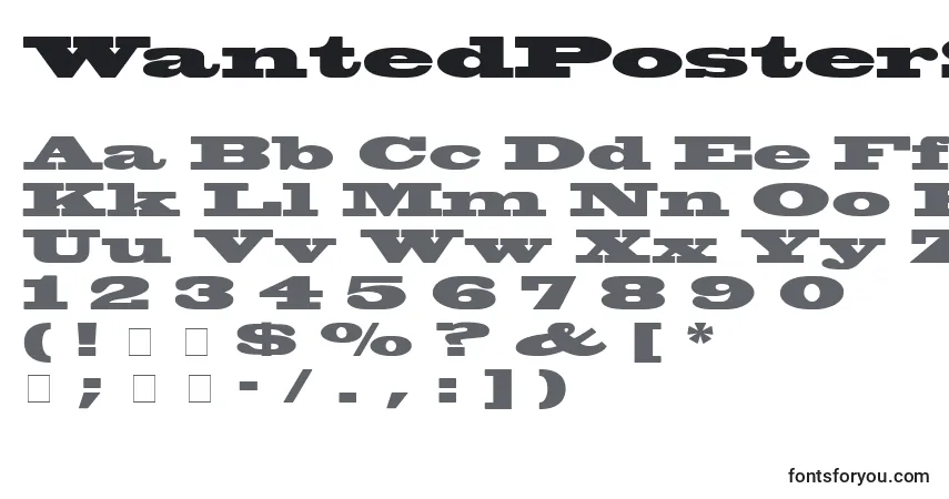 Шрифт WantedPosterSsiBlack – алфавит, цифры, специальные символы
