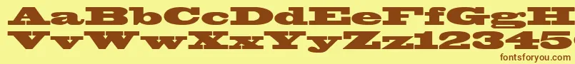 Шрифт WantedPosterSsiBlack – коричневые шрифты на жёлтом фоне