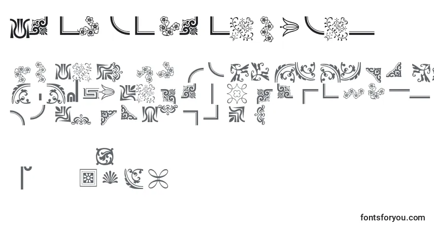 Schriftart Bordersornament5 – Alphabet, Zahlen, spezielle Symbole