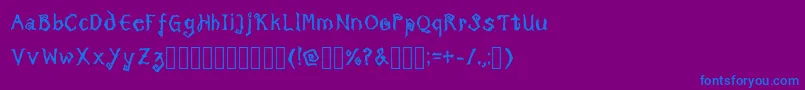 TricktreatsleepBoldRegular Font – Blue Fonts on Purple Background