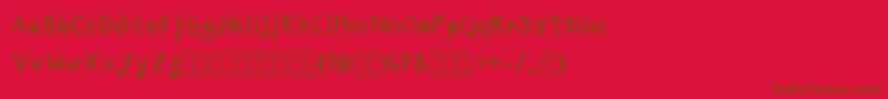 TricktreatsleepBoldRegular Font – Brown Fonts on Red Background