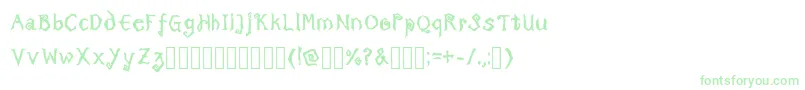 TricktreatsleepBoldRegular Font – Green Fonts on White Background