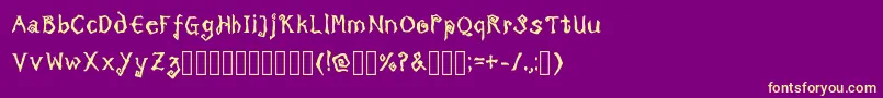 TricktreatsleepBoldRegular Font – Yellow Fonts on Purple Background