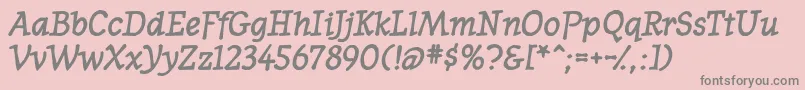 WesternpresssskBolditalic Font – Gray Fonts on Pink Background