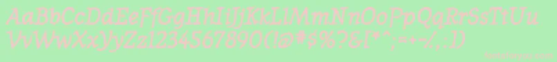 Шрифт WesternpresssskBolditalic – розовые шрифты на зелёном фоне