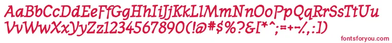 フォントWesternpresssskBolditalic – 赤い文字