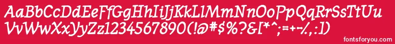 WesternpresssskBolditalic Font – White Fonts on Red Background