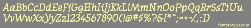 WesternpresssskBolditalic Font – Yellow Fonts on Gray Background