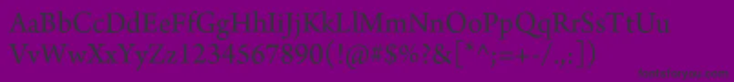 Czcionka ArnoproRegular12pt – czarne czcionki na fioletowym tle