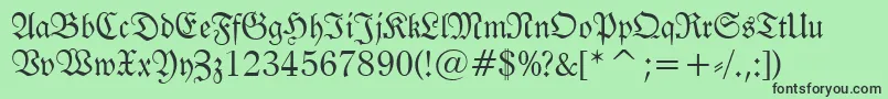 Tt0983m Font – Black Fonts on Green Background