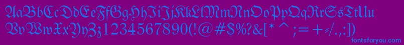 Tt0983m Font – Blue Fonts on Purple Background