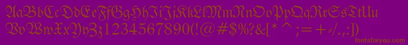 Tt0983m Font – Brown Fonts on Purple Background