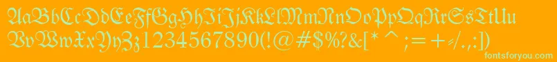 Tt0983m Font – Green Fonts on Orange Background