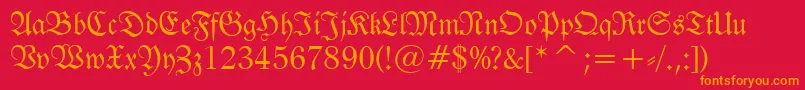 Tt0983m Font – Orange Fonts on Red Background