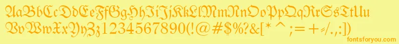 Tt0983m Font – Orange Fonts on Yellow Background