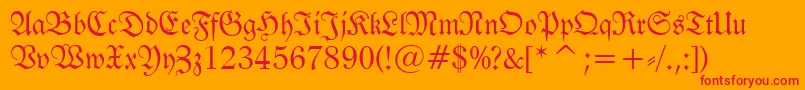 Tt0983m Font – Red Fonts on Orange Background