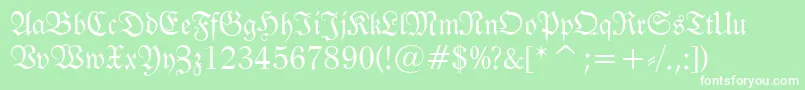 Tt0983m Font – White Fonts on Green Background