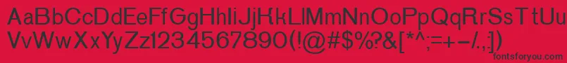 P152Semibold Font – Black Fonts on Red Background