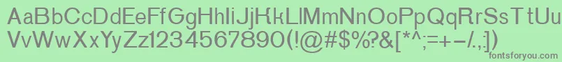 フォントP152Semibold – 緑の背景に灰色の文字