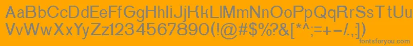 フォントP152Semibold – オレンジの背景に灰色の文字