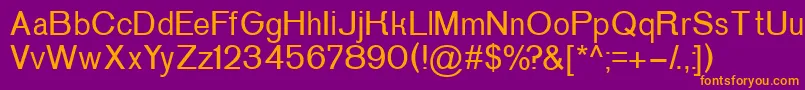 P152Semibold Font – Orange Fonts on Purple Background