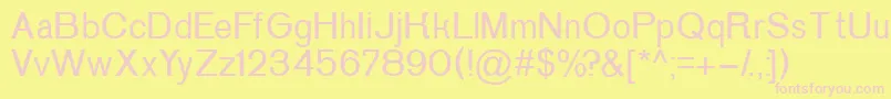 P152Semibold Font – Pink Fonts on Yellow Background