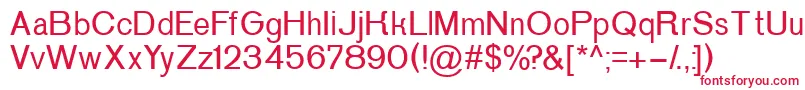 フォントP152Semibold – 白い背景に赤い文字