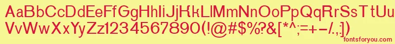P152Semibold Font – Red Fonts on Yellow Background