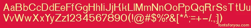 P152Semibold Font – Yellow Fonts on Red Background