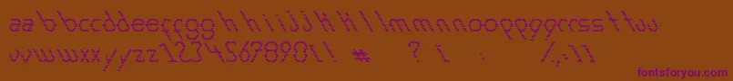 ExansElements Font – Purple Fonts on Brown Background