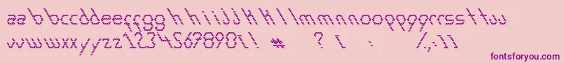 Police ExansElements – polices violettes sur fond rose