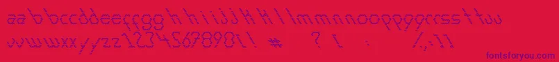 ExansElements Font – Purple Fonts on Red Background