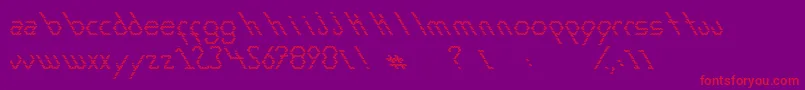 ExansElements Font – Red Fonts on Purple Background