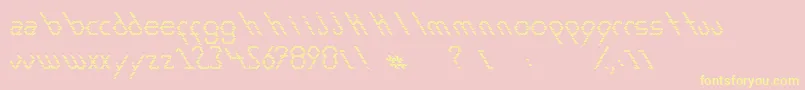 ExansElements Font – Yellow Fonts on Pink Background