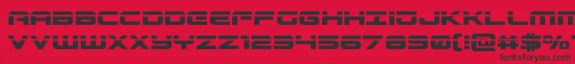 fuente Gunshiplaser – Fuentes Negras Sobre Fondo Rojo