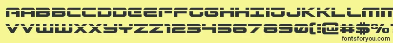 Gunshiplaser Font – Black Fonts on Yellow Background