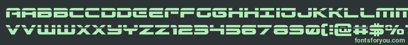 Gunshiplaser Font – Green Fonts on Black Background