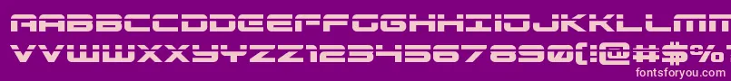 Gunshiplaser Font – Pink Fonts on Purple Background