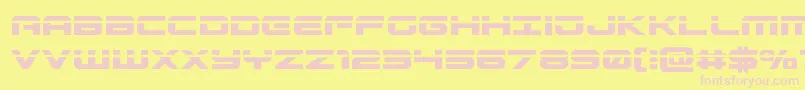 Gunshiplaser Font – Pink Fonts on Yellow Background