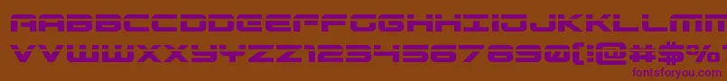 Шрифт Gunshiplaser – фиолетовые шрифты на коричневом фоне