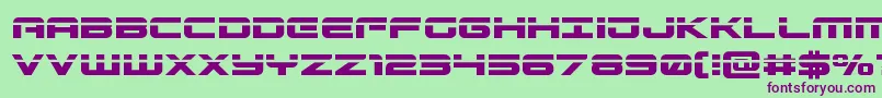 Gunshiplaser Font – Purple Fonts on Green Background