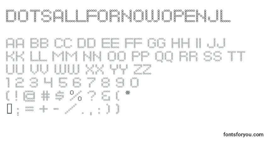 Schriftart DotsAllForNowOpenJl – Alphabet, Zahlen, spezielle Symbole