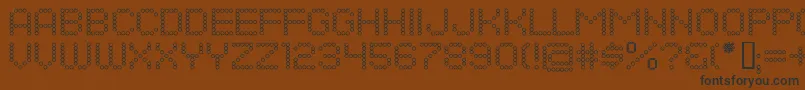 Шрифт DotsAllForNowOpenJl – чёрные шрифты на коричневом фоне