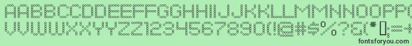 フォントDotsAllForNowOpenJl – 緑の背景に黒い文字