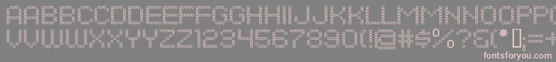 Шрифт DotsAllForNowOpenJl – розовые шрифты на сером фоне